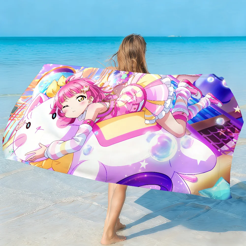 ZZZ Gaming Rina Towel Soft Lightweight Anti-Sand Large Beach Towel Quick-Drying Bath Sports Family