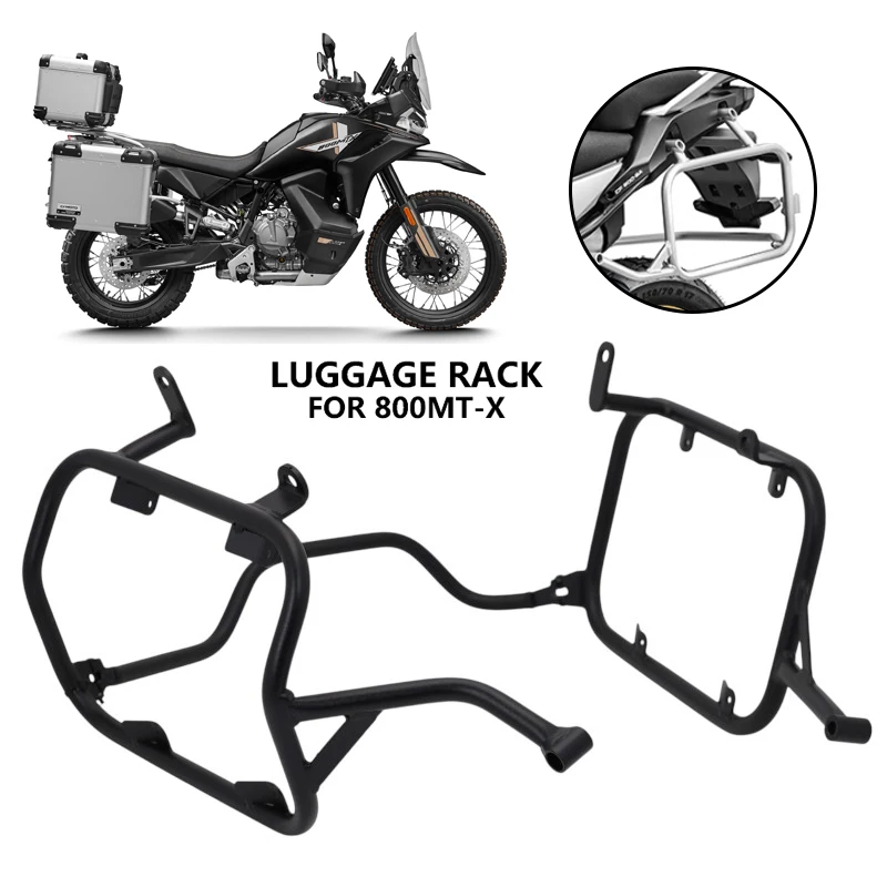 

800MT-X Luggage Rack Stainless Steel Pannier Top Case Bracket Toolbox Support Saddlebag Holder For CFMOTO 800MTX MTX800 2024