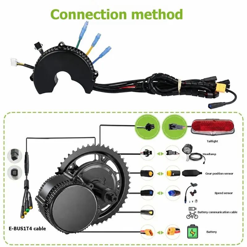 LLCS-For Bafang Mid Drive Motor Controller Replacement 48V 750W Accessories