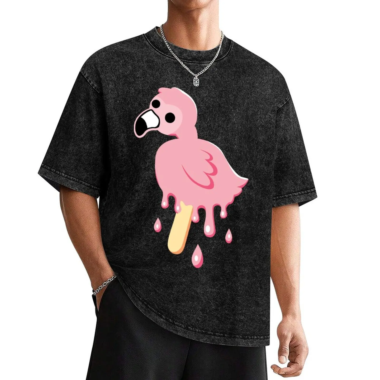 Flamingo Merch Mrflimflam Albert Melting Pop Bird Popsicle T-Shirt croswit shirt man cheap stuff funny t shirts for men