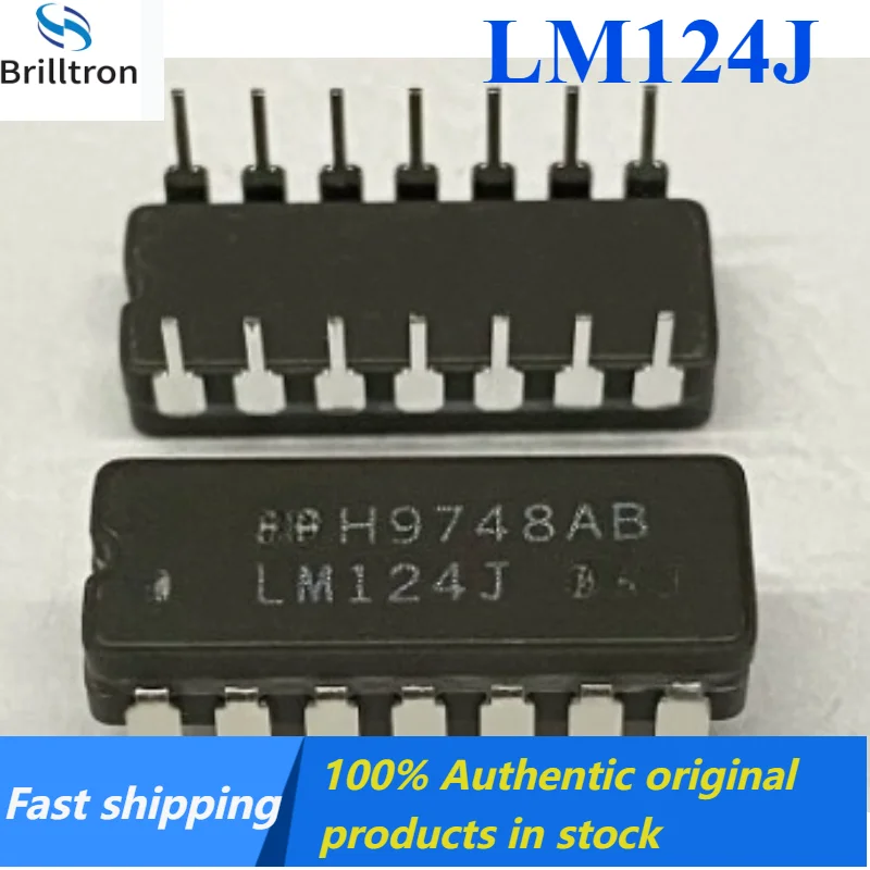 2-10PCS LM124J LM124 Ceramic Package Low-Power Quad Operational Amplifier DIP-14 Brand New Original in Stock , Fast Shipping.