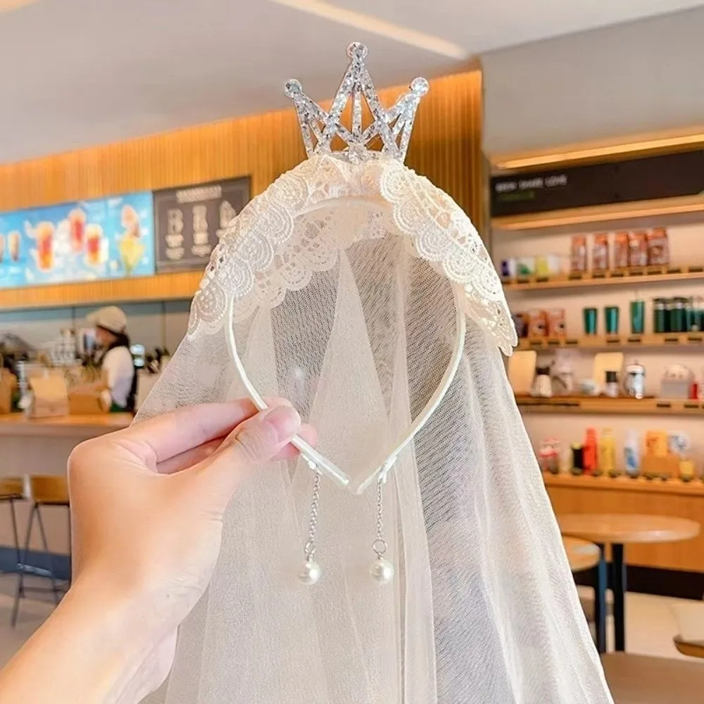 

Simple Mesh Birthday Hairband Gauze Crown Happy Birthday Headband Korean Style Photo Props Girls Hair Hoop Children