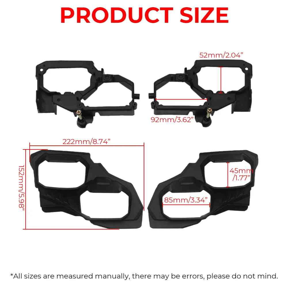 UTV Headlight Support Bracket Head Light Trim Panel ABS Plastic Fit For Can-Am Maverick R & R MAX 2024+ Accessories