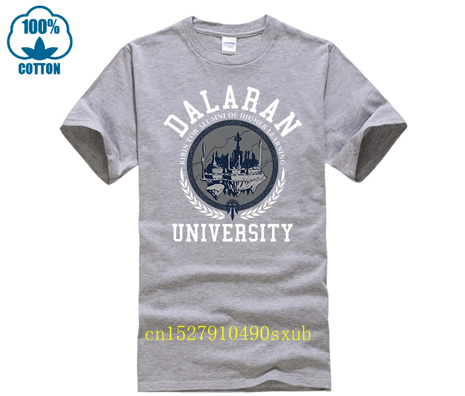 2019 hot koop game t-shirt merk t-shirt World Of Warcraft mannen Dalaran University Premium T-Shirt Cotton Tee Shirt Present