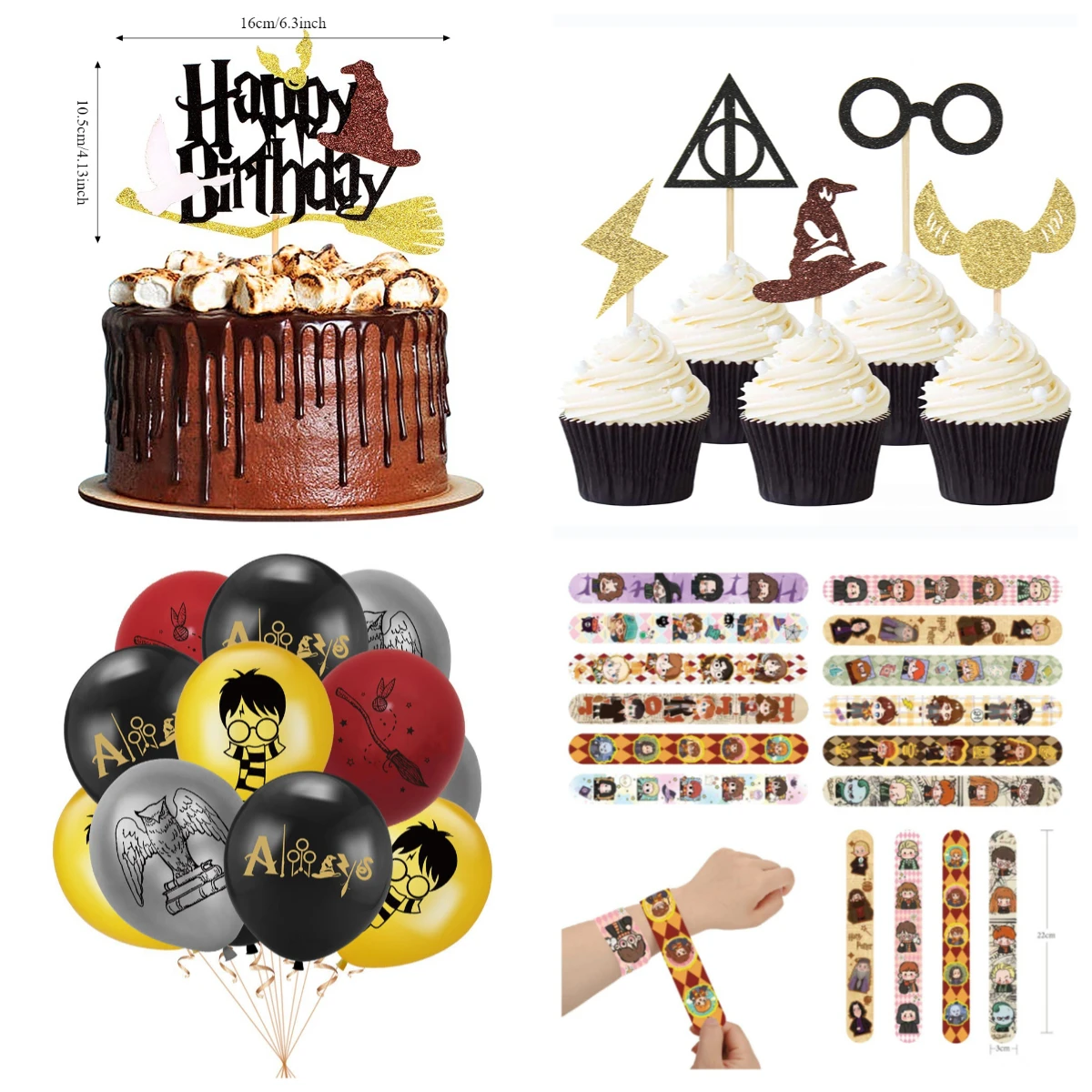 Fantasy Harry Magic Castle Owl Themed Kids Party Supplies Complete Tableware Cake Topper Decor Scene Layout Gathering Decor Kit