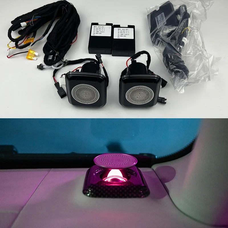 

Pop Fit для Mercedes-Benz G-Class W464 19-22 Черный подъемный поворотный тройной светильник с высокими частотами, подъемный твитер, декоративная лампа, синхронизация окружающей среды L