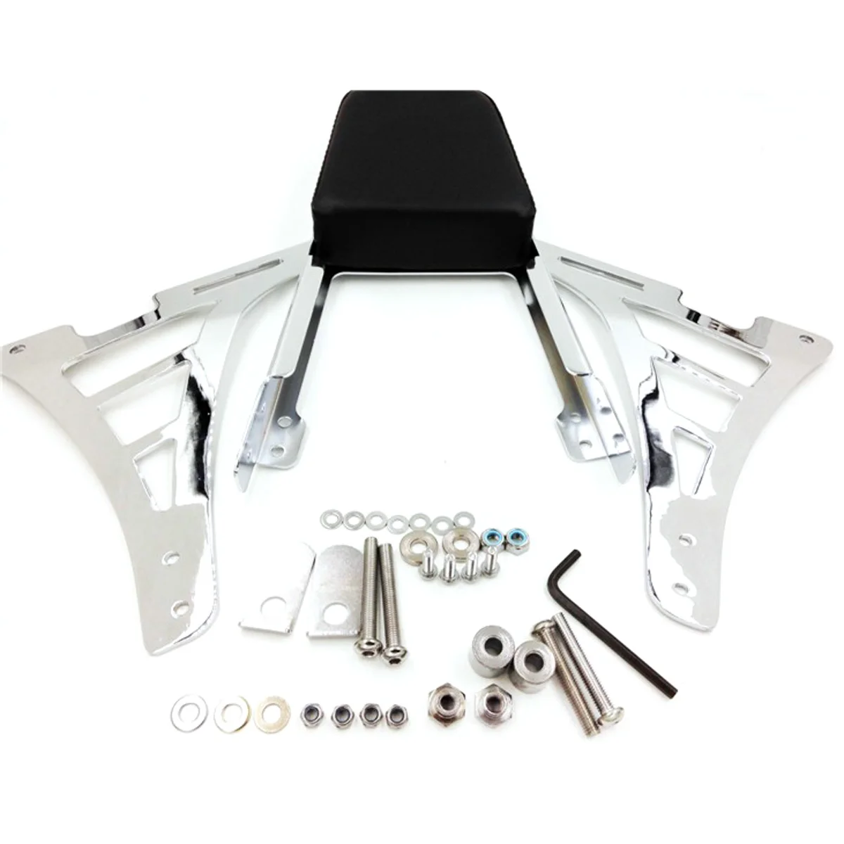 Motorcycle Skull / Flame Backrest Sissy Bar fit For Harley Sportster XL883C XL883R XL1200R C S XLH883 XLH1200 Chrome / Black