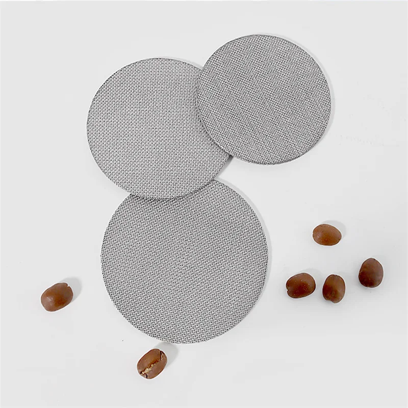 Reusable Coffee Puck Screen 51mm 54mm 58mm Espresso Filter Mesh with Stand for Portafilter Coffee Maker Barista