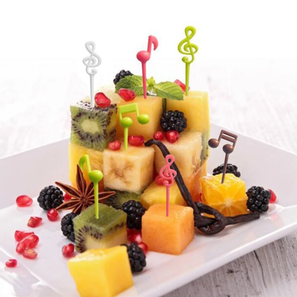 

32 Pcs Fruit Stick Convenient Bento Fork Sticks Sign Picks Cartoon Fancy
