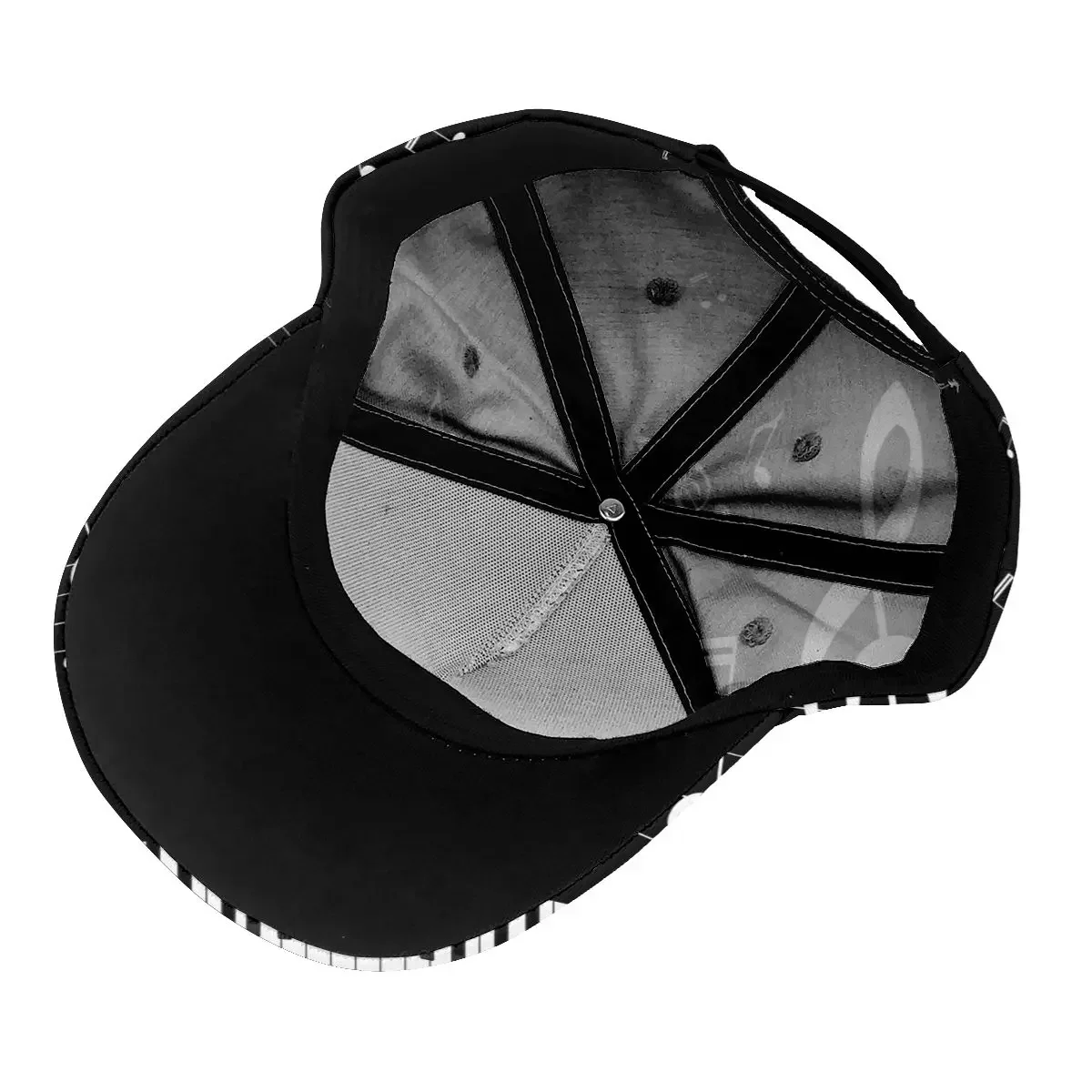 Abstract Piano Keys With Musical Notes Outdoor Sport Cap Baseball Hat Men Women Visor Street Hip Hop Caps