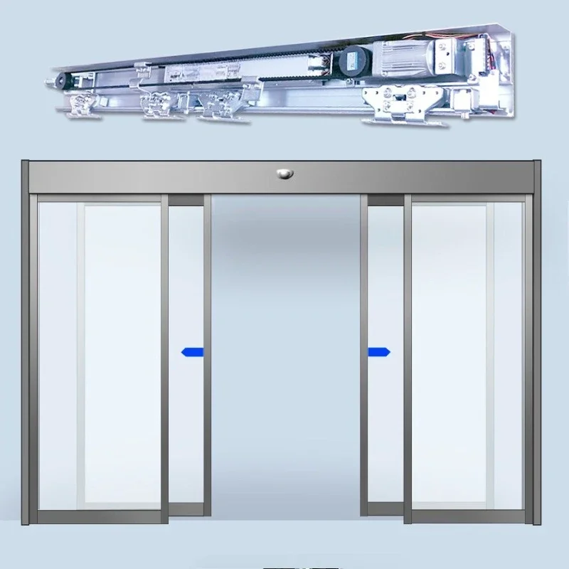 Automatic door electric glass induction opposite door translation motor unit complete set of fingerprint face brush door