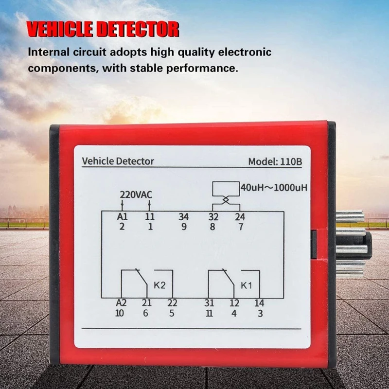 110B Vehicle Detector AC220V Single Channel Inductive Vehicle Loop Detector For Car Parking Lot Access Control