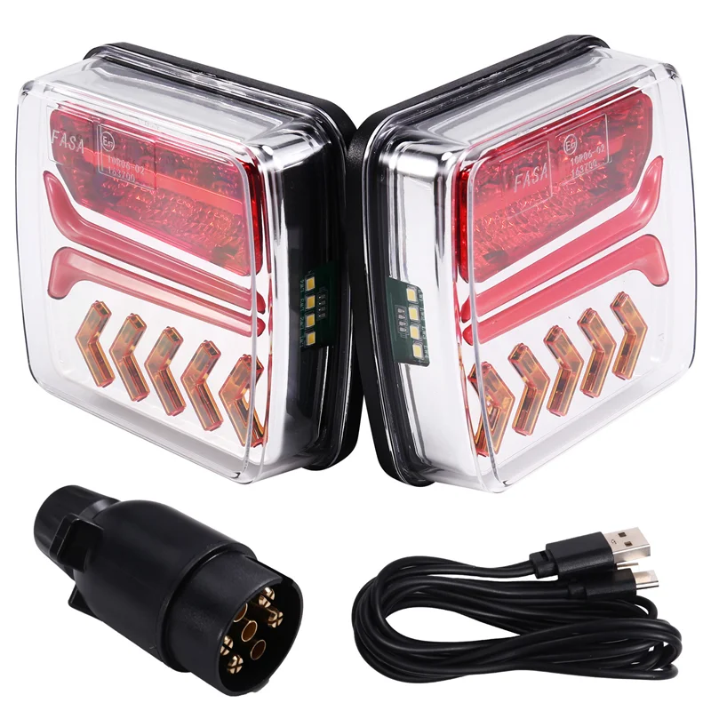 

Беспроводной магнитный светодиодный задний фонарь 12 В 24 В для автофургона, грузового прицепа, задний сигнальный стоп-сигнал, сигнальный фонарь, караван, грузовик, 1 комплект