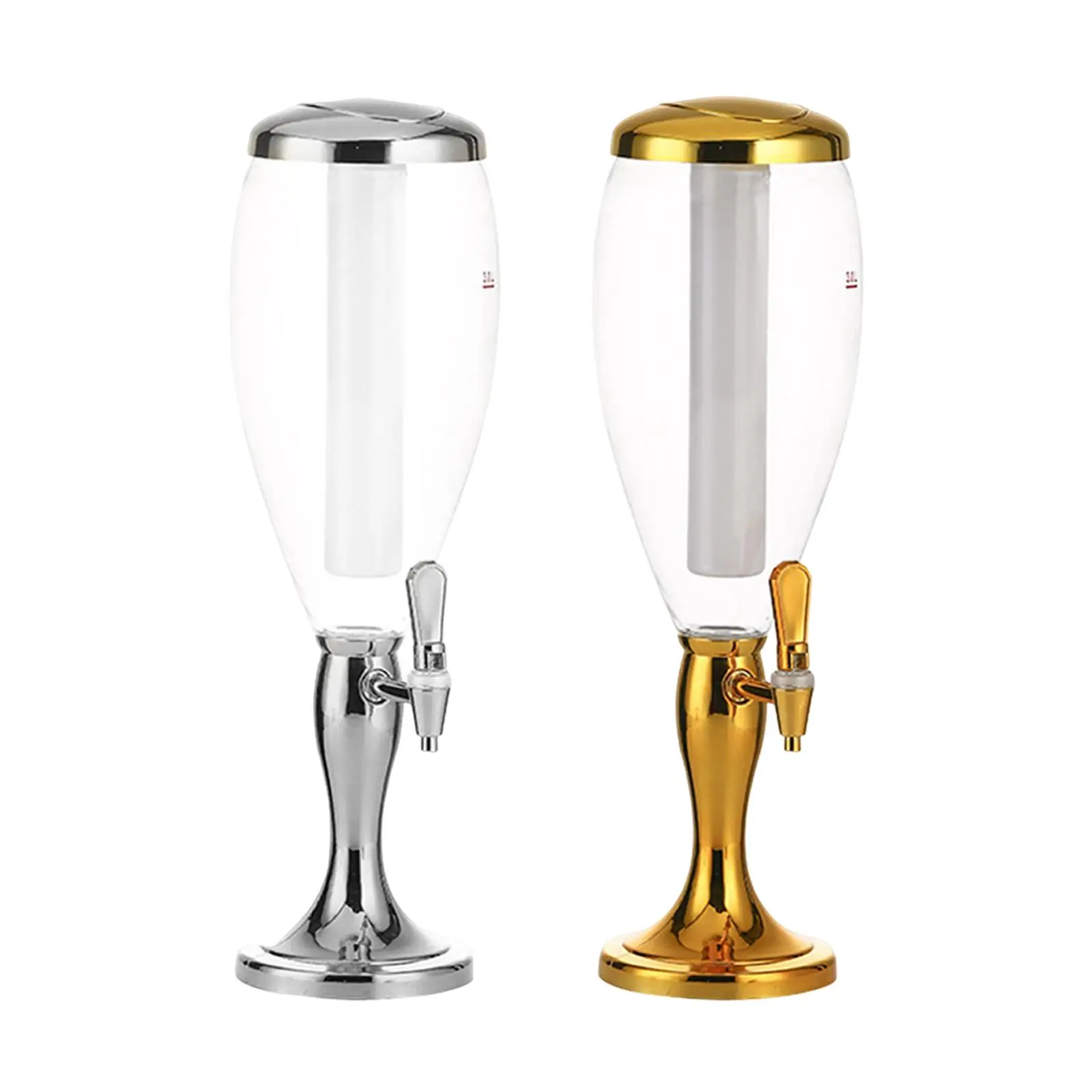 3 L Beer Dispenser with Cold Tube Versatile with Colorful Light Drinks Tower