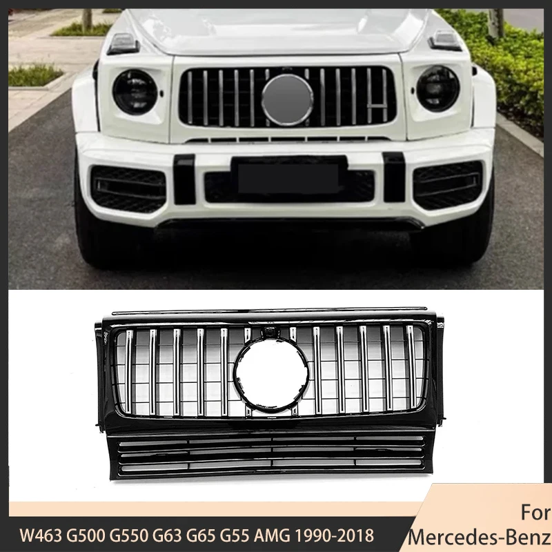 

Front Inlet Grille for Mercedes Benz G Class W463 G500 G550 G63 G65 G55 AMG 1990-2018 GT R Style Tuning Accessories Bumper Grill