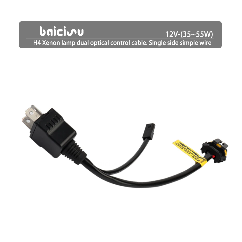 

2x H4 Bi-xenon High and low control line Harness Controller Wires Replacement For H4-3 Hi/Low HID Kit Plug and Play