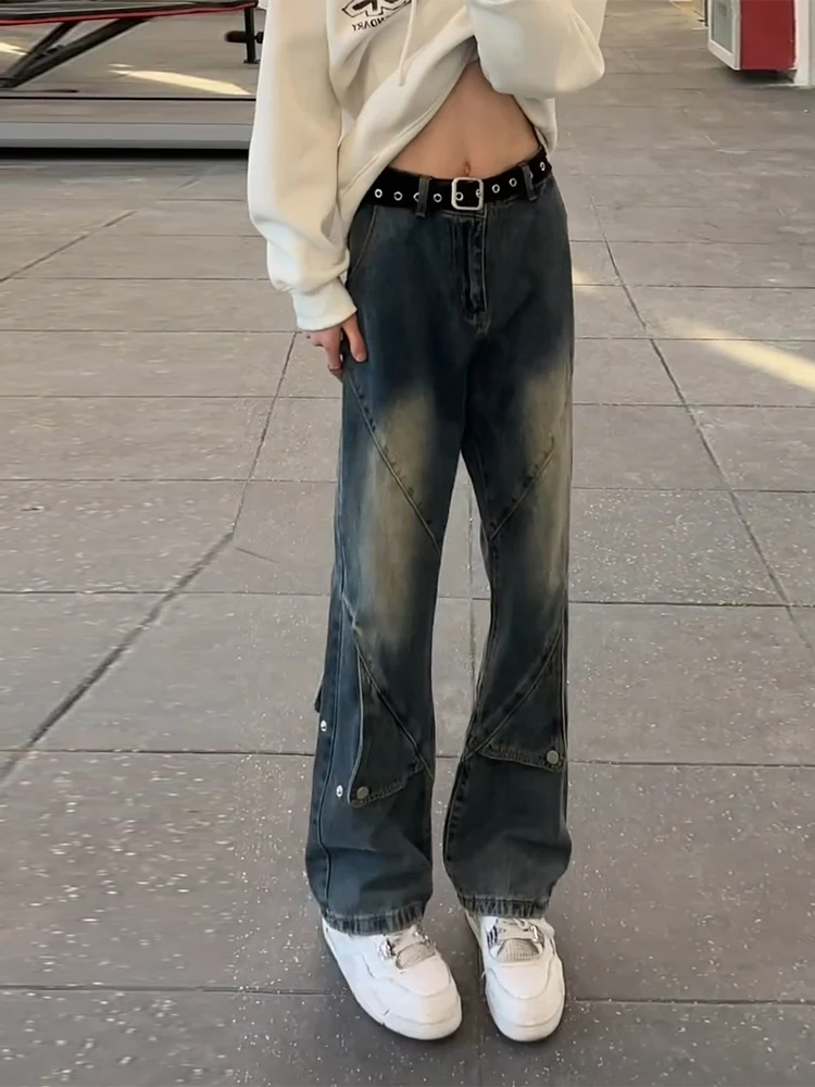 

American High Street Workwear Jeans Men's Trendy Brand Handsome Street Pants Tall Extended Length Knife Flared Pants