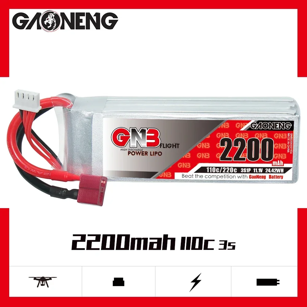 

GAONENG GNB 2200 мАч 3S 110C 220C 11,1 В DEANS LiPo аккумулятор RC лодка RC автомобиль E-flite Valiant Parkzone E4F Wildcat 3D самолет
