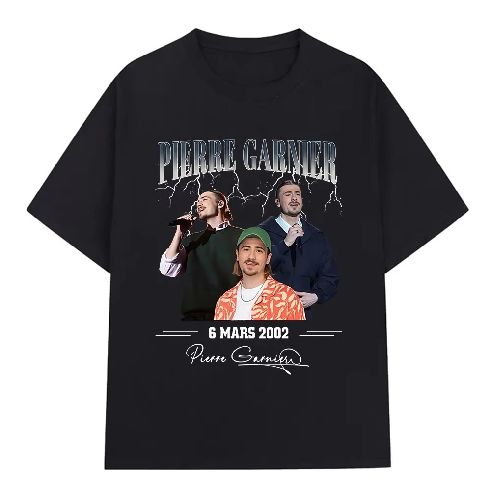 Camisetas con estampado gráfico de Pierre Garnier, ropa para hombre y mujer, camiseta de moda Vintage, camisetas informales de algodón puro con cuello redondo