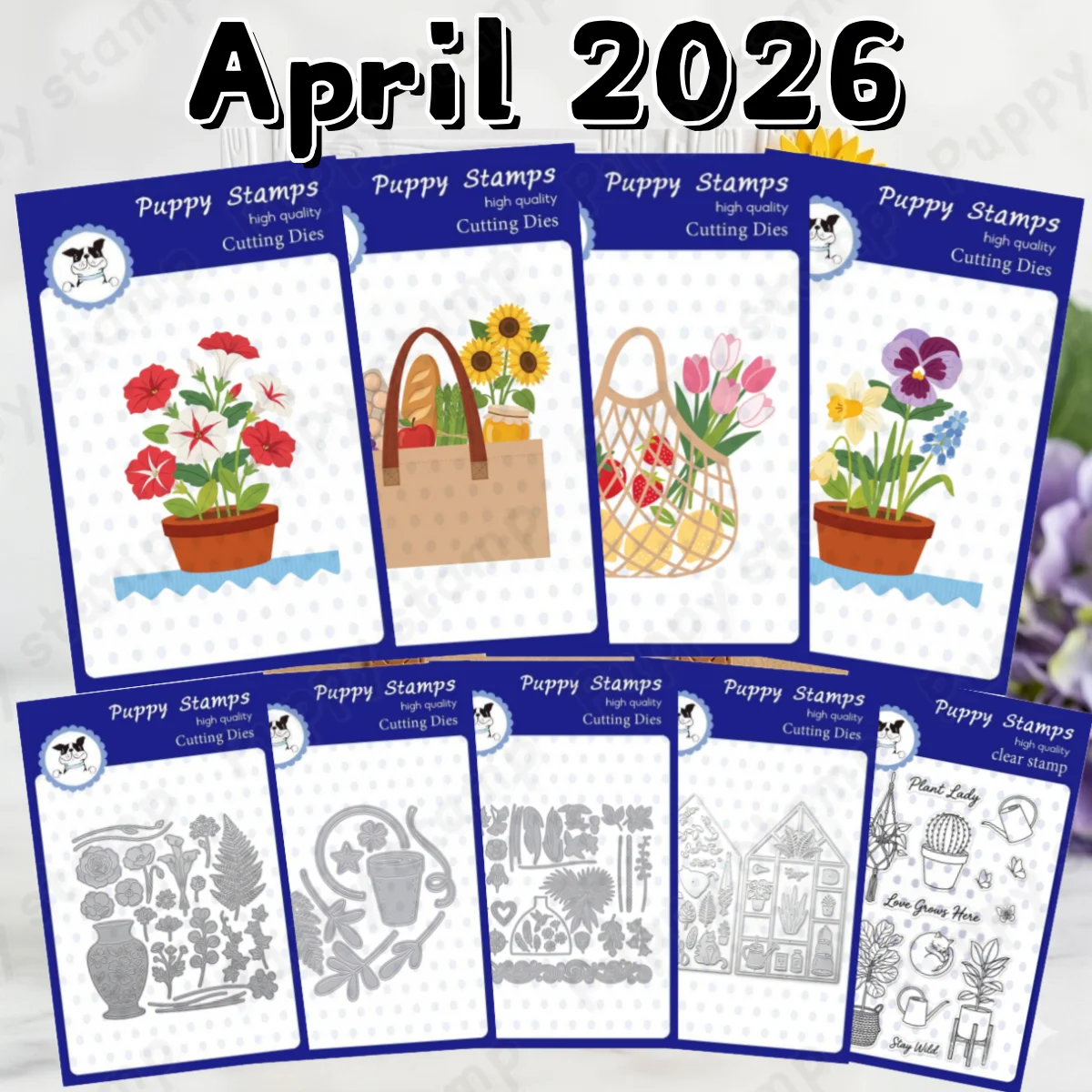 

Sunflower Tulip Morning Glory Metal Cutting Dies Clear Stamps for DIY Greeting Card Making Scrapbooking Craft Paper Decoration