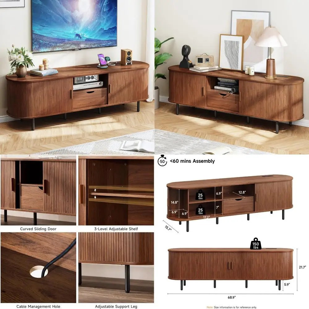 69 Tv Stand With Po… - image