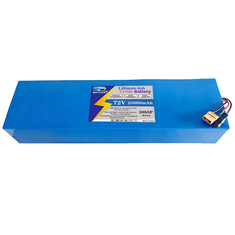 72V 25000mAh 21700 20S5P high capacity lithium battery, 1500W + 84V charger, suitable for skateboard electric bike battery