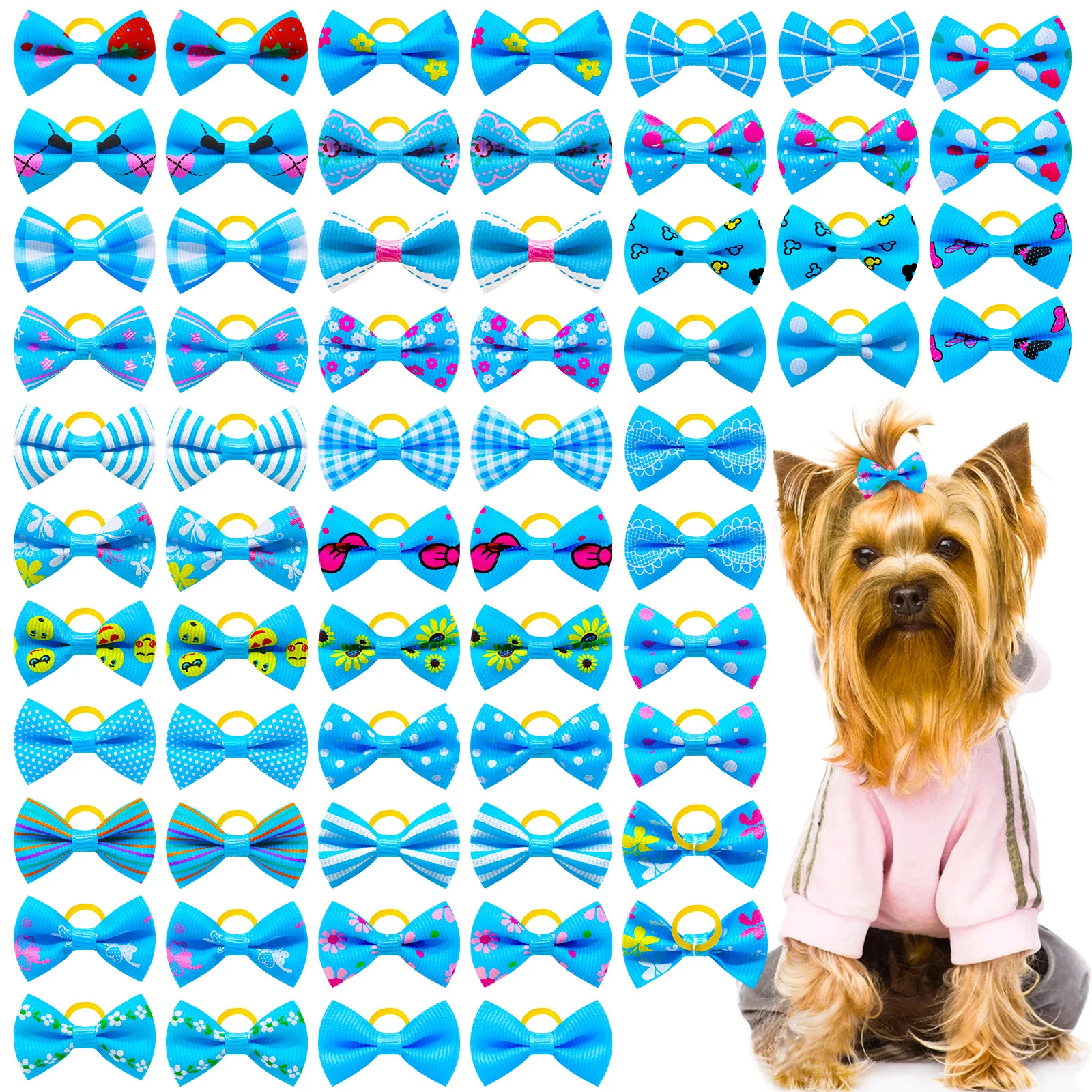 100/200pcs Dog Bows For Small Dog Bowknot Cute Pet Dog Hair Bows For Smll Dogs Hair Accessories Pet Supplies For Small Dogs Cats