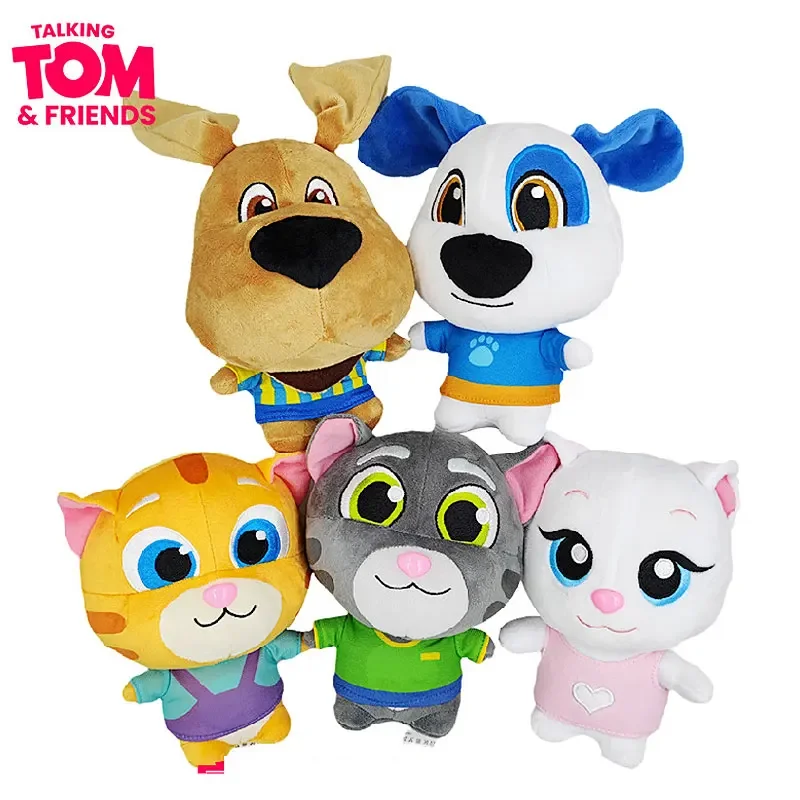 

15cm Talking Tom And Friends Plush Toys Doll Kawaii Talking Tom Angela Hank Ginger Ben Claw Machine Dolls Can't Talk Version 1PC