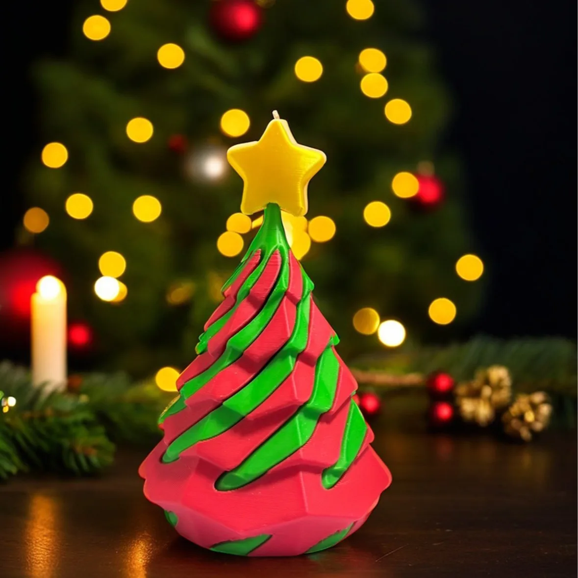 3D Printed Spiral Christmas Tree Decoration Small Funny Spiral Impossible Cone Passthrough Fidget Toy Xmas Decor Festive Gift