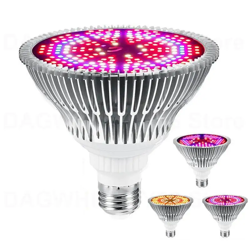 

40 150 200 LED plant Grow Light Full Spectrum Sunlike E27 lamp Bulb Aluminum For Indoor Hydroponics Flowers Growing Lamp U26