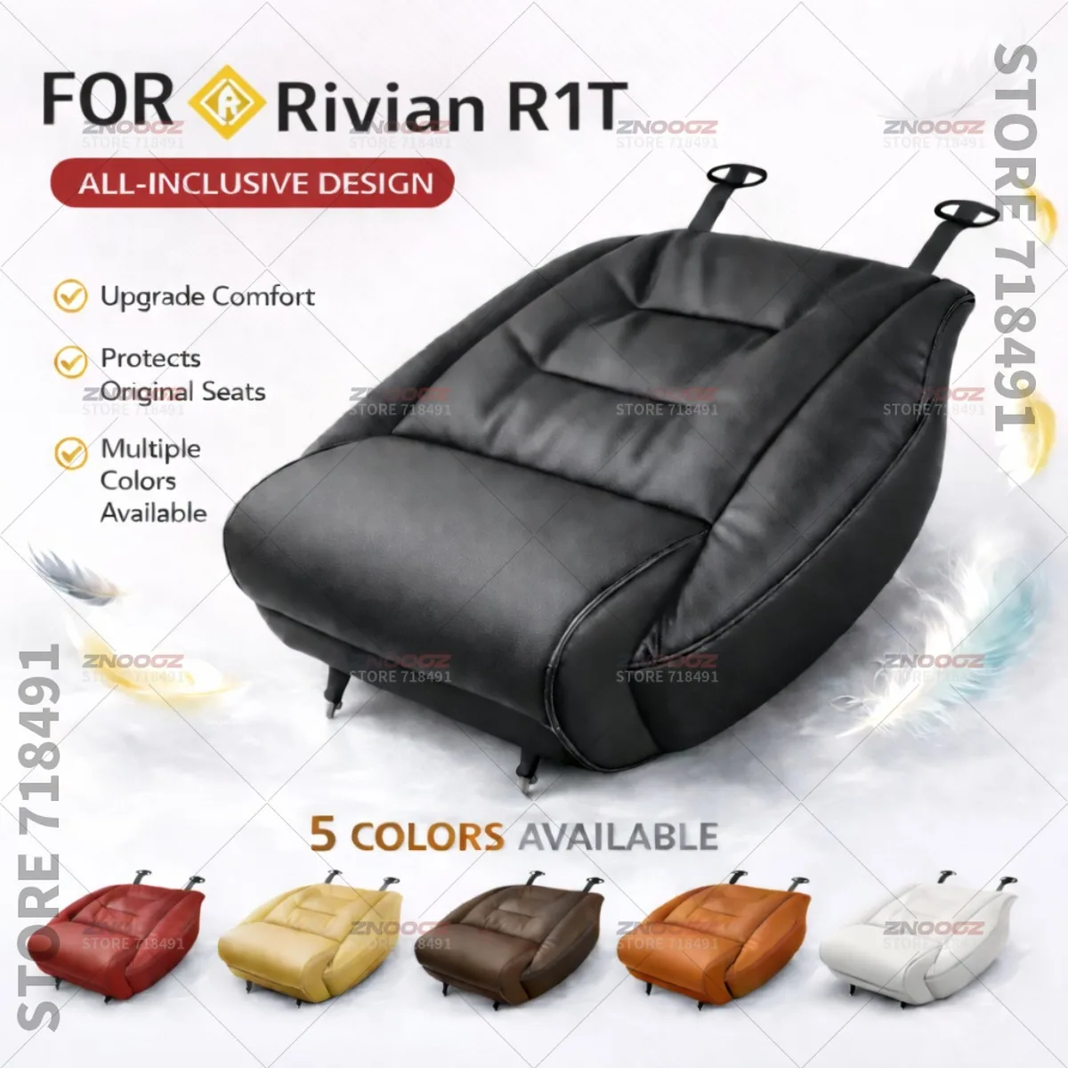 Car Seat Leg Support Extension Seat Cover Memory Foam Extender Cushion Interior Accessories For Rivian R1T