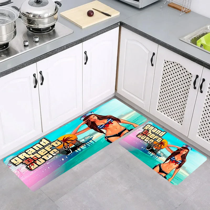 

Doormat Entrance Door GTA Game Floor Mat Balcony Kitchen Carpet Aesthetic Room Decoration Home Rugs Carpets Foot Rug Mats Bath