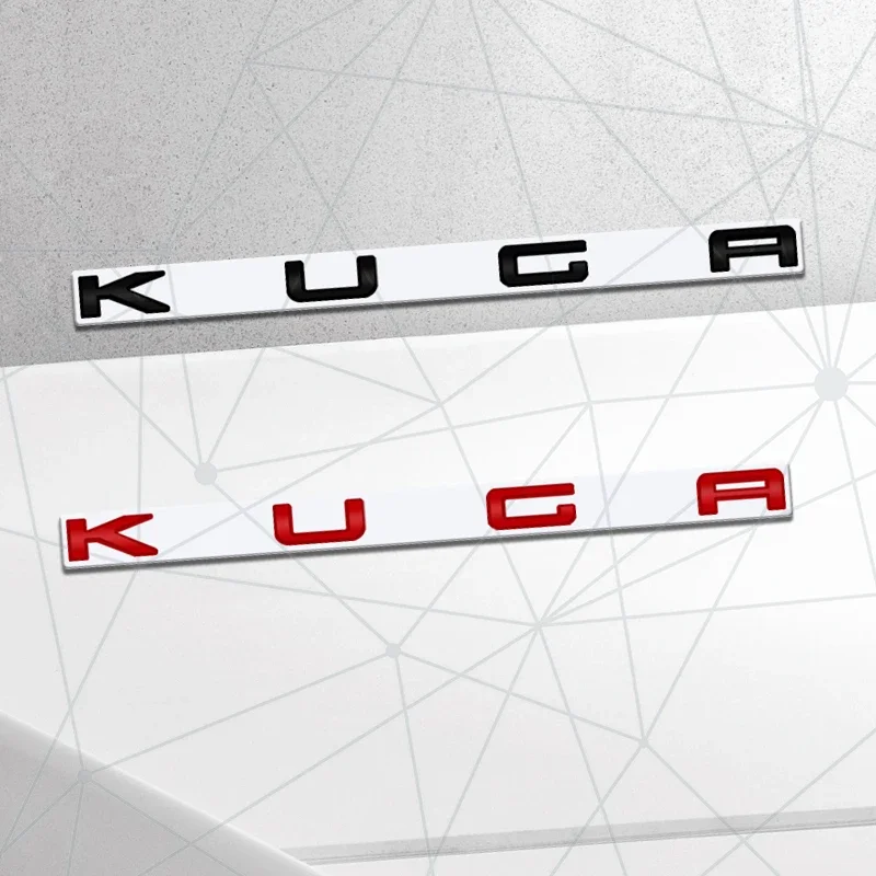 3D Auto Metal For Kuga Badge MK1 MK3 MK2 RS Line Eco Boost Hybrid Car Rear Trunk Emblem Sticker LOGO Decor Body Styling