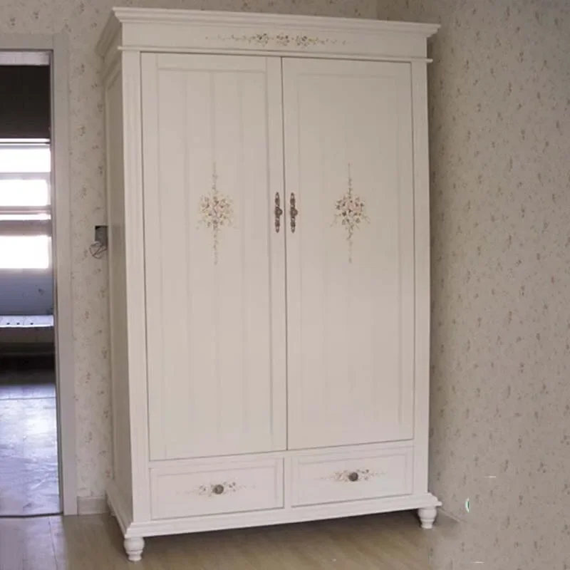 Armario individual blanco de madera nórdico, almacenamiento para ahorrar espacio, armario para dormitorio, ropa de Hotel, apartamento, Ropero, muebles para el hogar armables