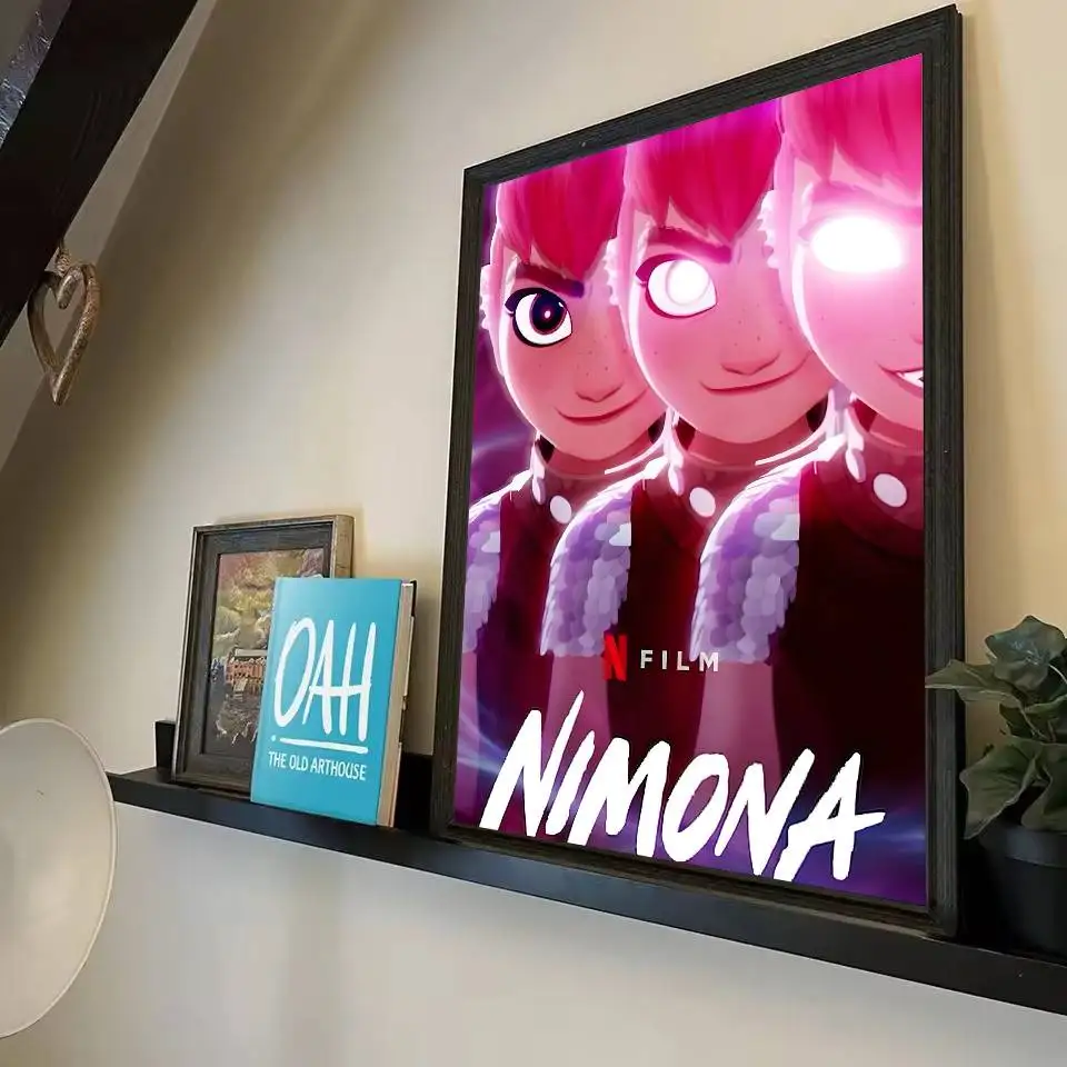 Anime N-NlMONA Poster Kunst mit Drucken Home Schlafzimmer Wohnzimmer Dekoration Geschenk