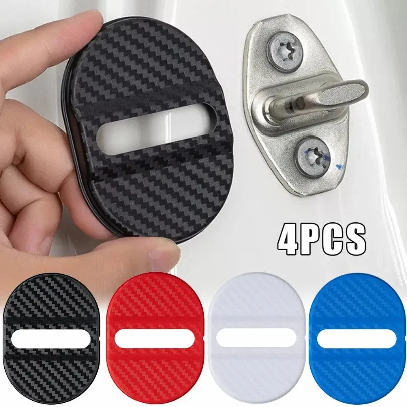 Car Door Lock Protective Cover 4PCS Self-adhesive Car Decorative Accessories Car Door Lock Anti Rust Sleeve