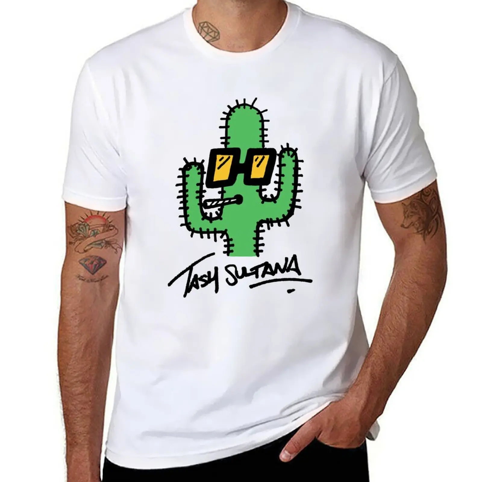 

Smoking Cactus T-Shirt cotton t shirts high quality man t shirts graphic t shirt personalised T-Shirt