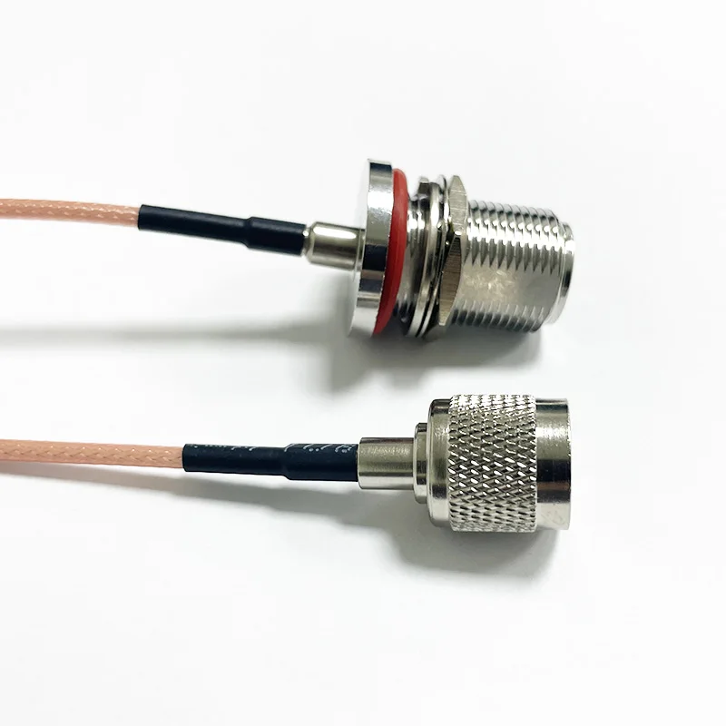 RG316 RP-TNC Male to N Type Female Bulkhead Coax Cable for Connecting Antennas, Routers