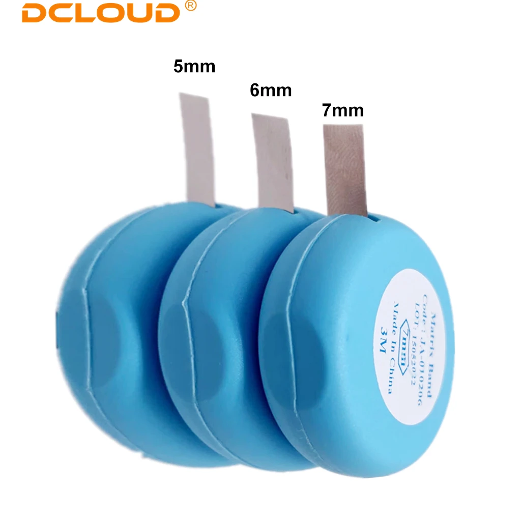 DCLOUD 3M / Rollo Dental Bandas de Matriz de Acero Inoxidable Dientes de Pulido Hoja de Formación Ancho 5/6/7mm Tiras de Matriz Materiales Dentales