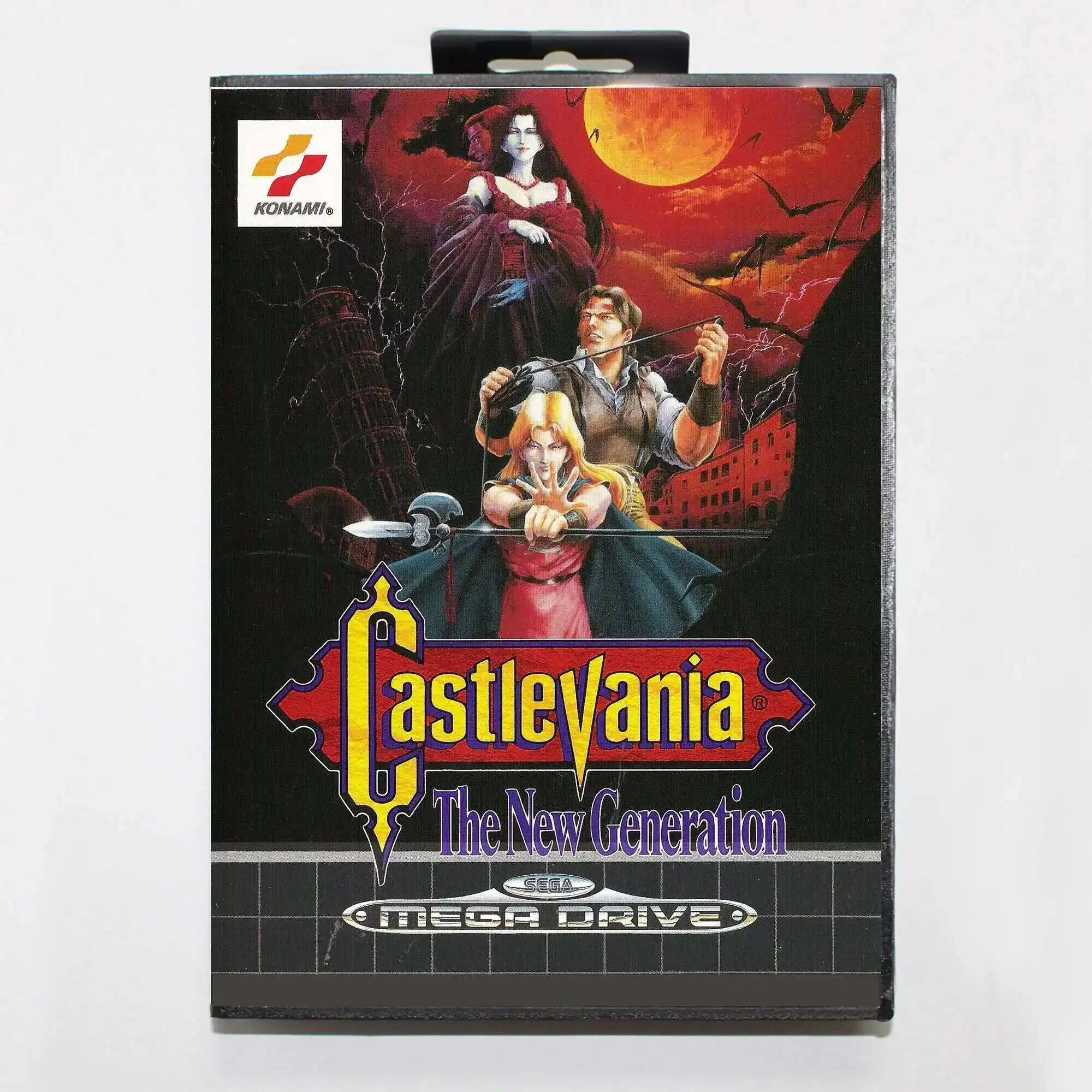 캐슬바니아 차세대 MD 게임 카드, EUR 박스 포함, 16 비트 세가 메가드라이브 제네시스 시스템