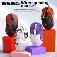 G550 Wired Gaming Mouse 7200DPI Personalized Anti Slip Sticker 6-Key Office Mouse Suitable For Desktop And Laptop Computers