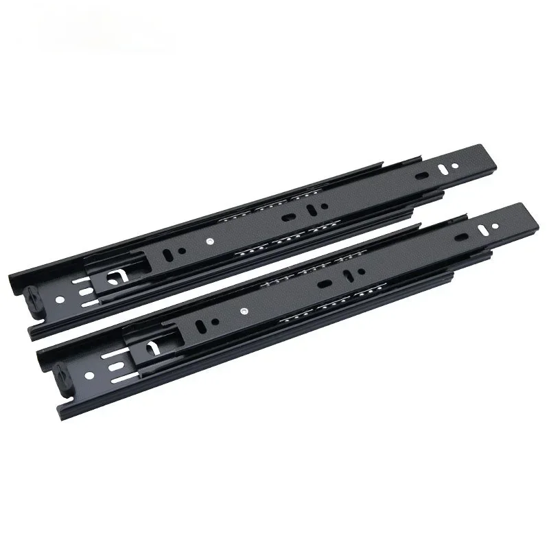 yes45mm Drawer Slide Rail Thickened Three - Section 10 - 24 Inch Damping Buffer