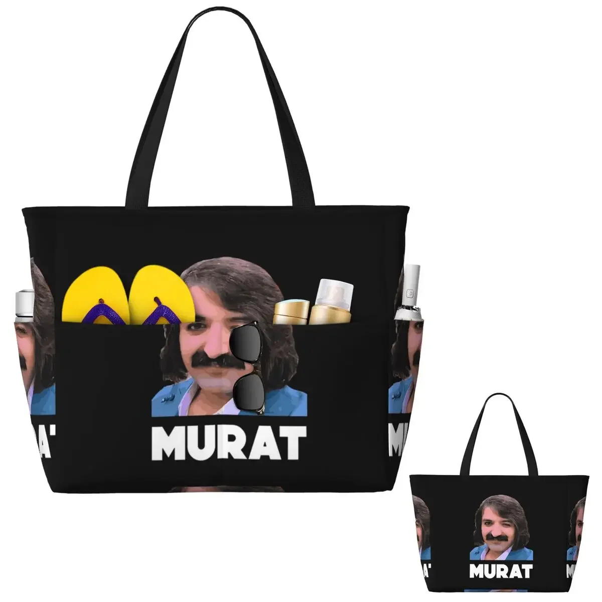 

Murat Erdem Erdemin Turkish Winker Beach Tote Bag Sport Gym Yoga Duffle Large Tote Bag Women Travel Bag Fitness bag