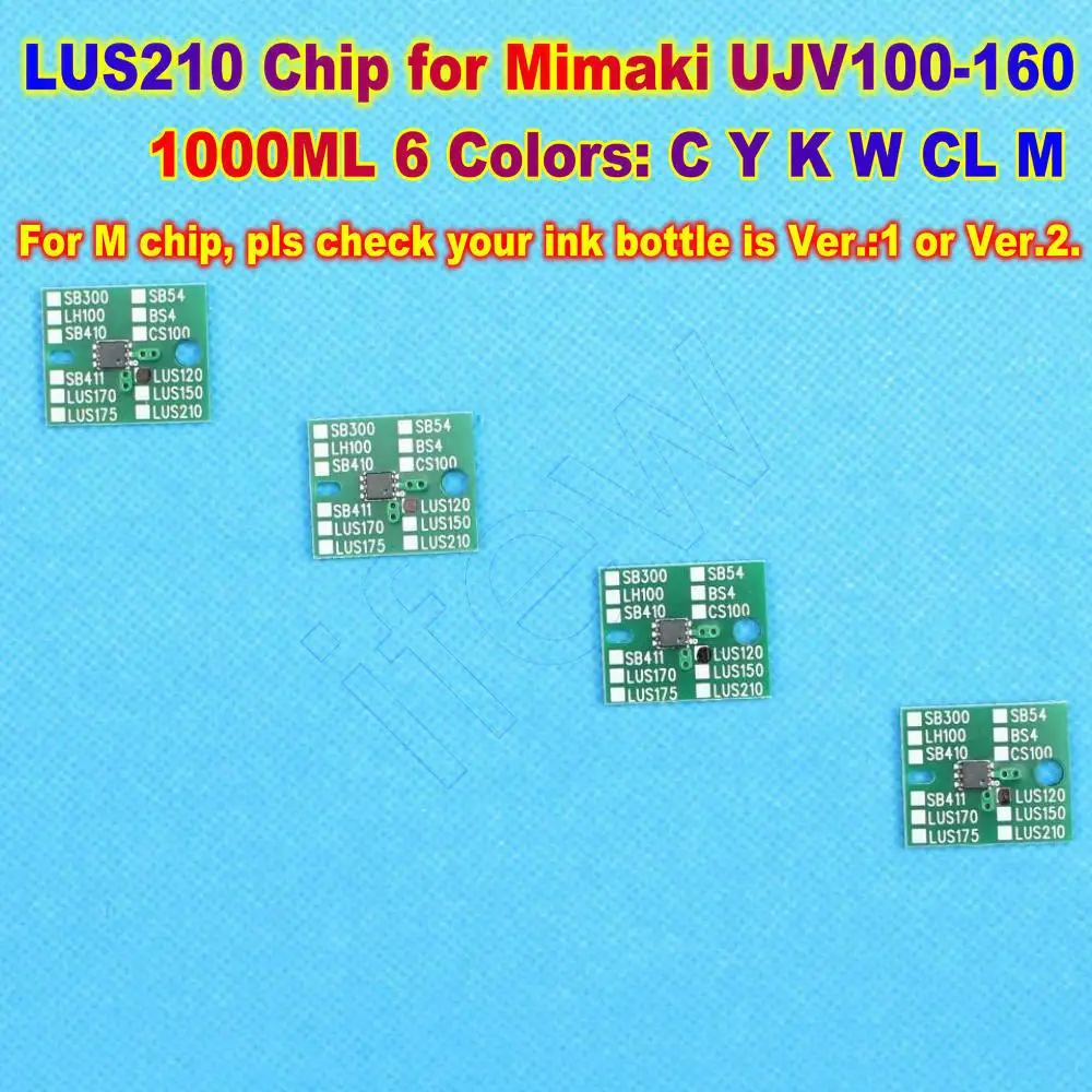 

LUS-210 UV Ink Chip For Mimaki LUS210 Printer Ink Bottle Chip For Mimaki UJV100-160 Lus 210 One Time Use IC Chip Ver 1 Ver 2 IC