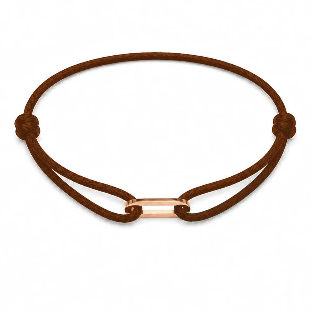 Zalman Einfaches Rundes Ovales Schnallen-Armband Geflochtenes Verstellbares DIY Buntes Seil-Armband für Damen und Herren Edelstahl-Schmuck