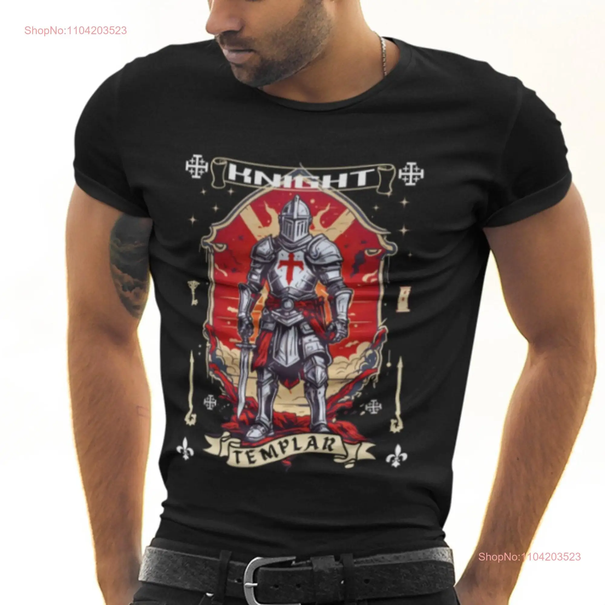 Discover the Magnificence of Middle Ages with Our Exclusive Templar Knights Vintage Style T Shirt Exceptional Quality