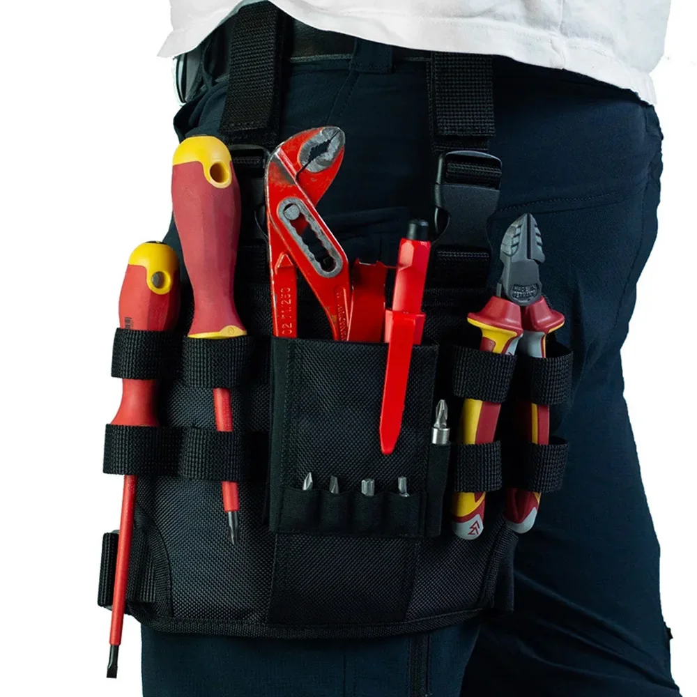 

Tool Bag Belt Work with Belt Clip Holster Leg Tool Pouch Tactical Waist Bag Electrician Tool holder pocket for Men Maintenance