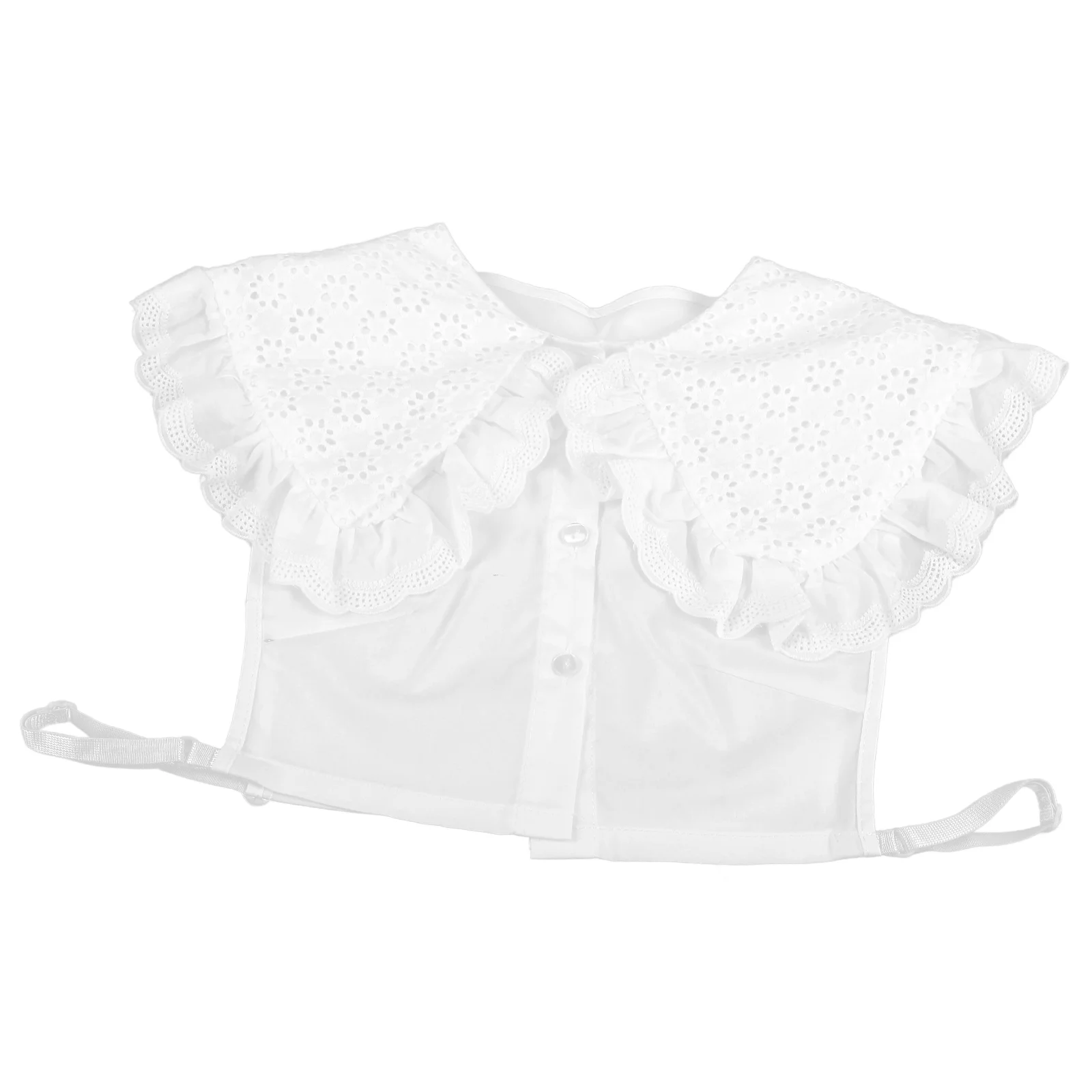 

Lace Fake Collar Court Costume for Women Embroidery Baby Detachable Dickey Polyester