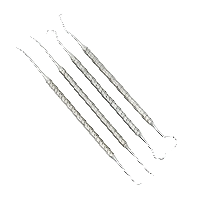 1pc Dentist Periodontal Probe Clean Tools Double Probe Hook Pick Ends Tooth Stains Remover Hygiene