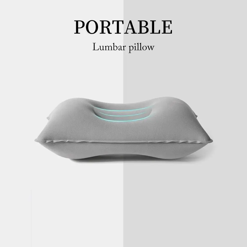 Portable Fold Inflatable Air Pillow Outdoor Travel Sleeping Camping PVC Neck Stretcher Backrest Plane Comfortable Pillow